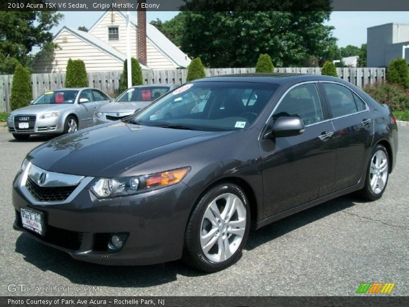Grigio Metallic / Ebony 2010 Acura TSX V6 Sedan