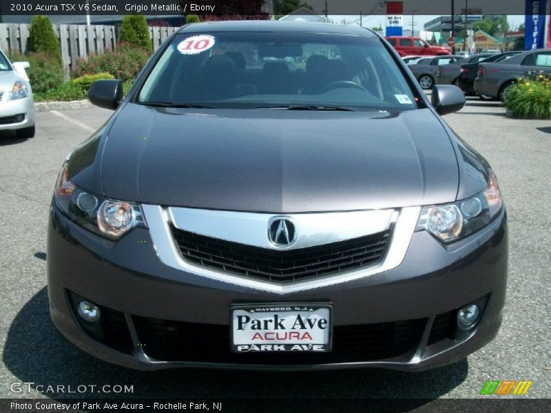 Grigio Metallic / Ebony 2010 Acura TSX V6 Sedan