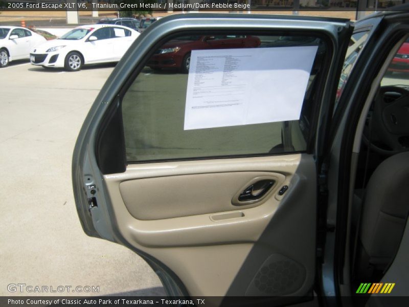 Titanium Green Metallic / Medium/Dark Pebble Beige 2005 Ford Escape XLT V6