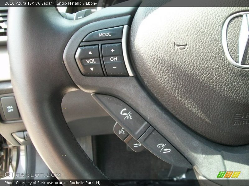 Grigio Metallic / Ebony 2010 Acura TSX V6 Sedan