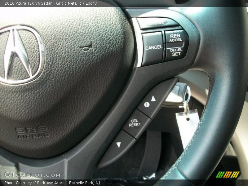 Grigio Metallic / Ebony 2010 Acura TSX V6 Sedan