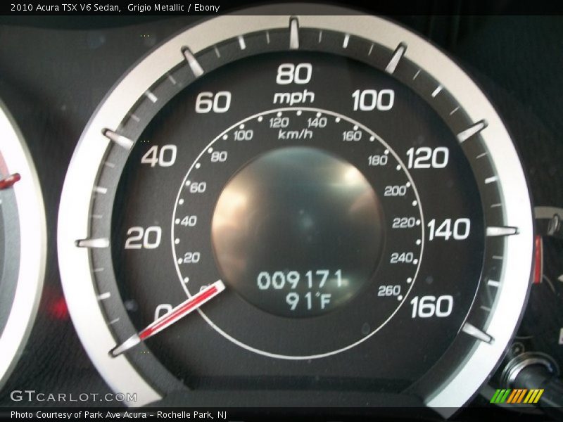 Grigio Metallic / Ebony 2010 Acura TSX V6 Sedan