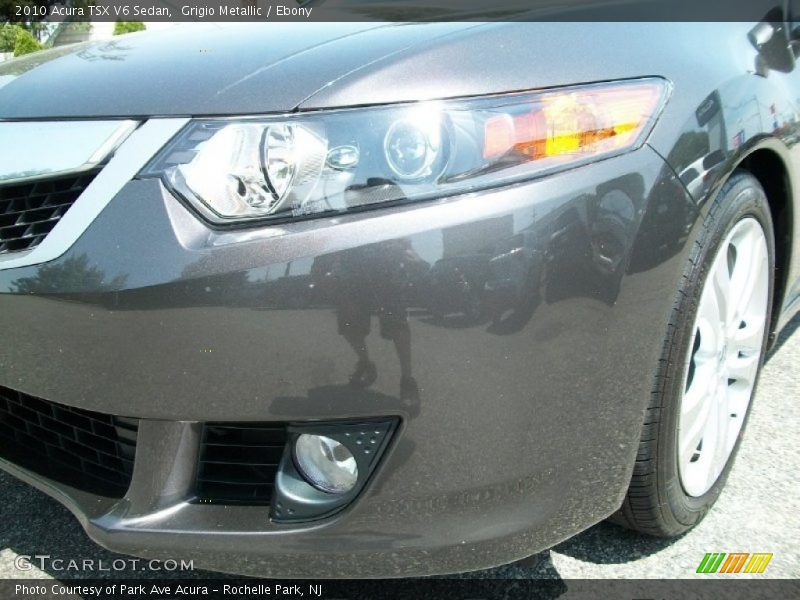 Grigio Metallic / Ebony 2010 Acura TSX V6 Sedan
