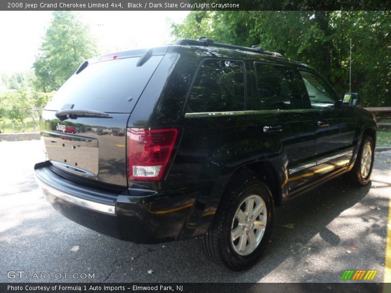 Black / Dark Slate Gray/Light Graystone 2008 Jeep Grand Cherokee Limited 4x4