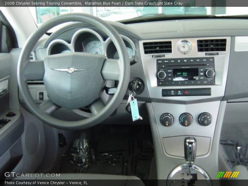 Marathon Blue Pearl / Dark Slate Gray/Light Slate Gray 2008 Chrysler Sebring Touring Convertible