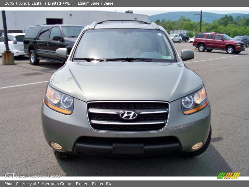 Platinum Sage / Beige 2009 Hyundai Santa Fe Limited 4WD