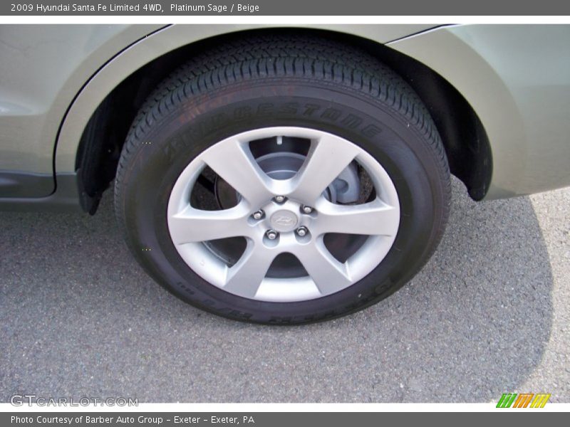 Platinum Sage / Beige 2009 Hyundai Santa Fe Limited 4WD