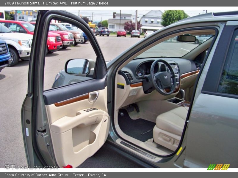 Platinum Sage / Beige 2009 Hyundai Santa Fe Limited 4WD