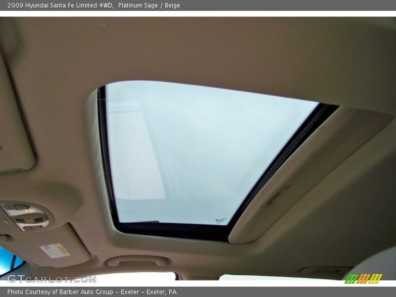 Platinum Sage / Beige 2009 Hyundai Santa Fe Limited 4WD