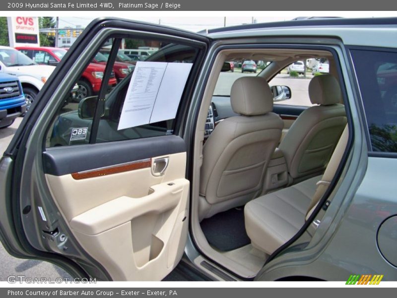 Platinum Sage / Beige 2009 Hyundai Santa Fe Limited 4WD