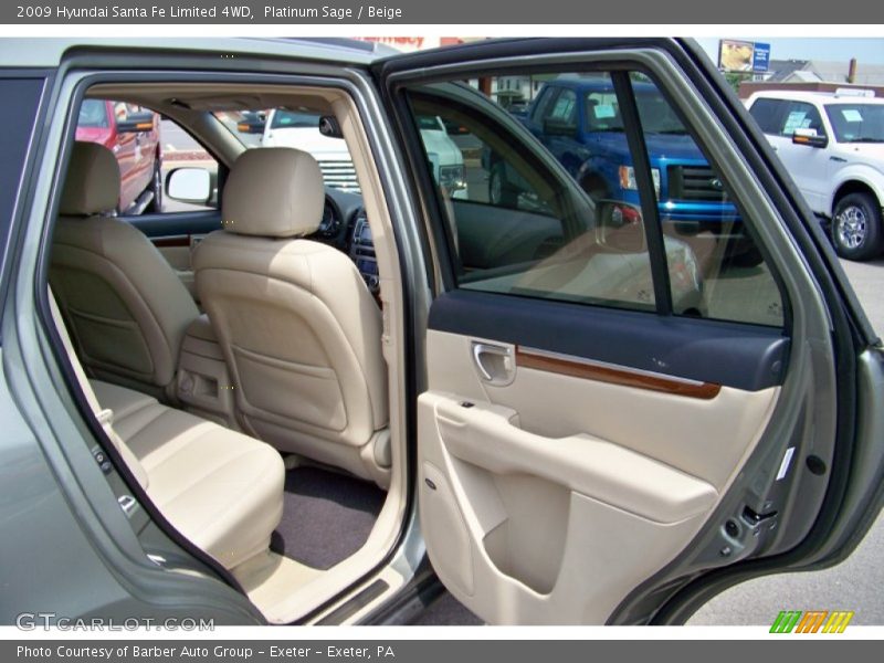 Platinum Sage / Beige 2009 Hyundai Santa Fe Limited 4WD