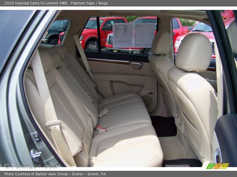 Platinum Sage / Beige 2009 Hyundai Santa Fe Limited 4WD