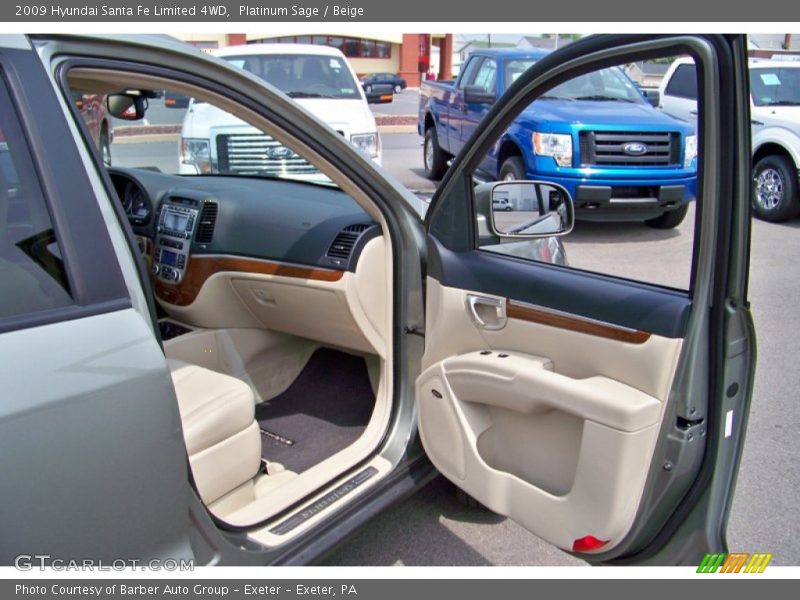 Platinum Sage / Beige 2009 Hyundai Santa Fe Limited 4WD