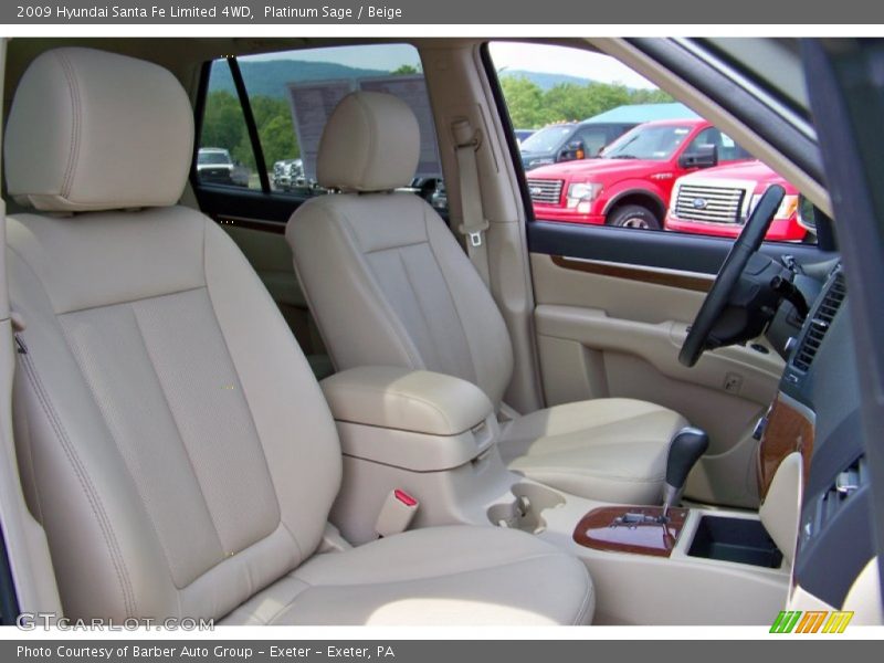 Platinum Sage / Beige 2009 Hyundai Santa Fe Limited 4WD