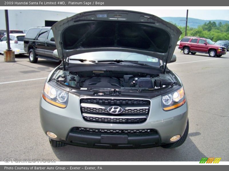 Platinum Sage / Beige 2009 Hyundai Santa Fe Limited 4WD