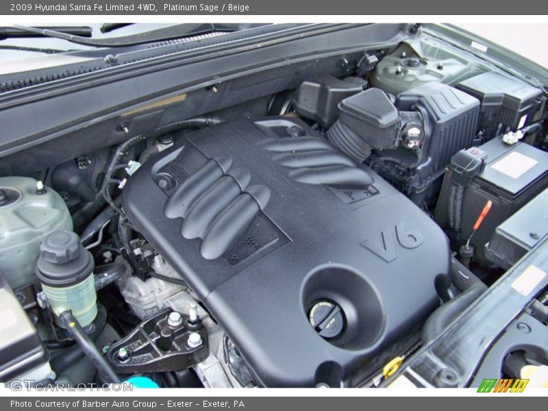 Platinum Sage / Beige 2009 Hyundai Santa Fe Limited 4WD