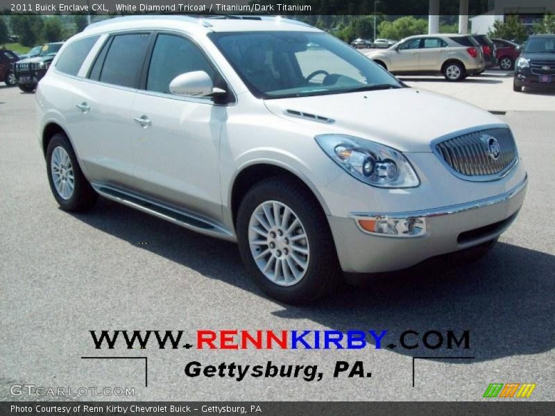 White Diamond Tricoat / Titanium/Dark Titanium 2011 Buick Enclave CXL