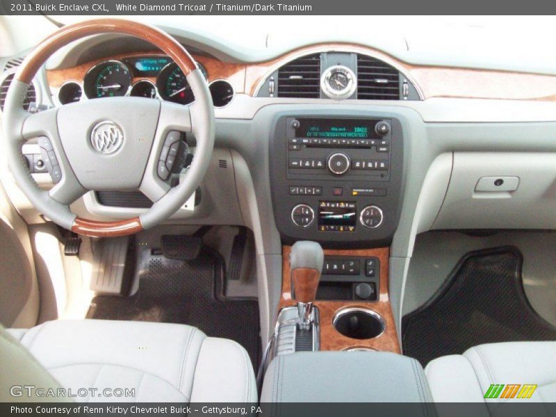 White Diamond Tricoat / Titanium/Dark Titanium 2011 Buick Enclave CXL