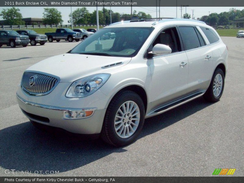 White Diamond Tricoat / Titanium/Dark Titanium 2011 Buick Enclave CXL