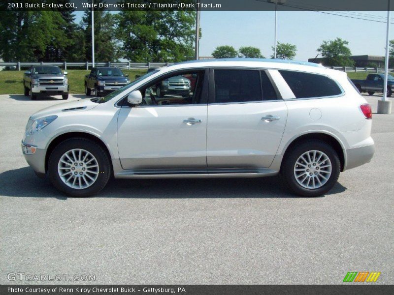 White Diamond Tricoat / Titanium/Dark Titanium 2011 Buick Enclave CXL