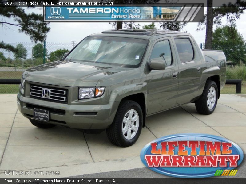 Aberdeen Green Metallic / Olive 2007 Honda Ridgeline RTL