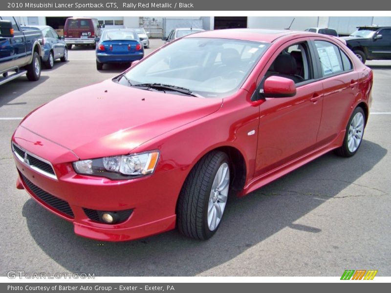 Rally Red Metallic / Black 2010 Mitsubishi Lancer Sportback GTS