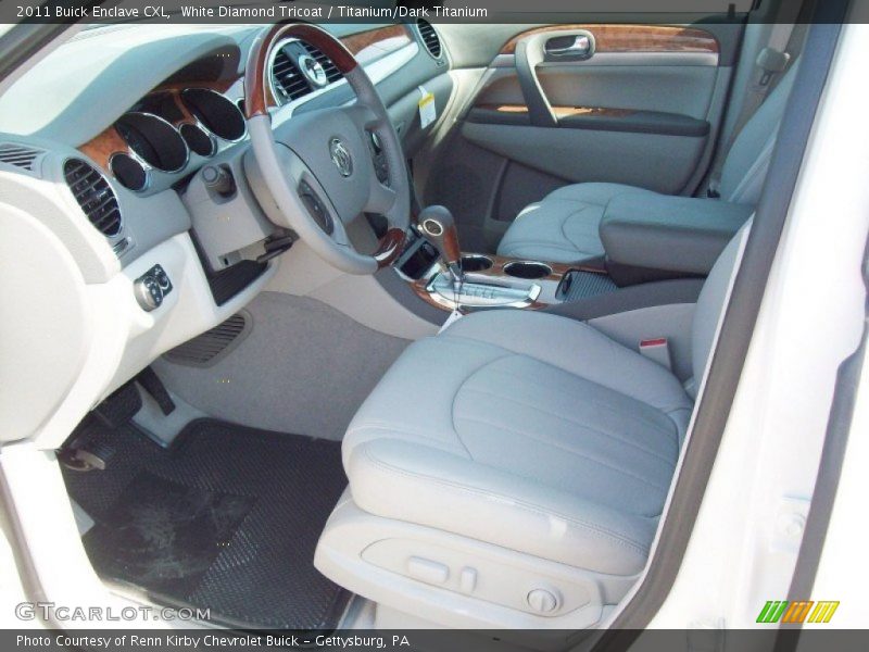 White Diamond Tricoat / Titanium/Dark Titanium 2011 Buick Enclave CXL
