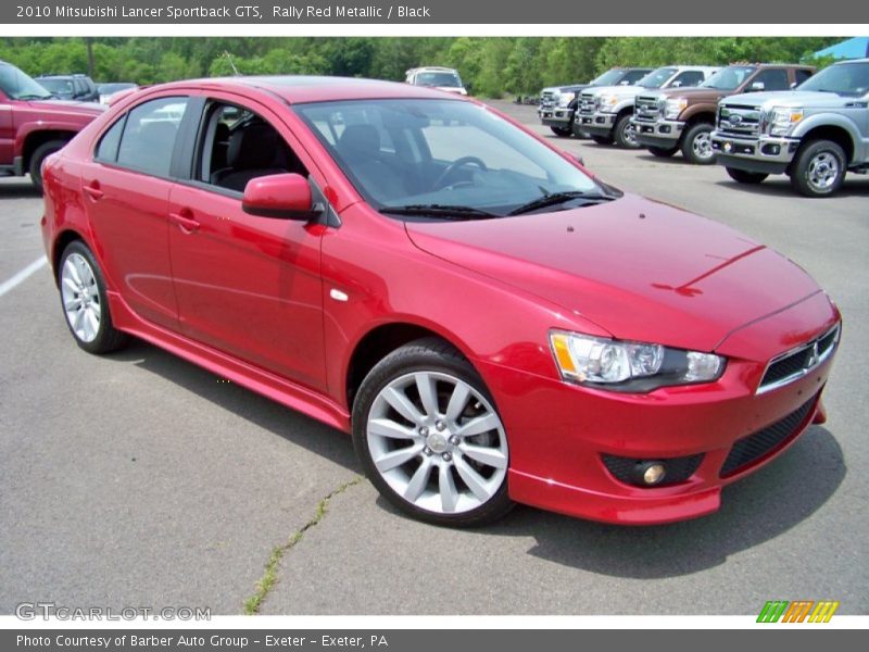 Rally Red Metallic / Black 2010 Mitsubishi Lancer Sportback GTS