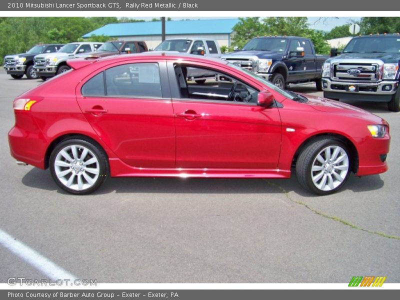 Rally Red Metallic / Black 2010 Mitsubishi Lancer Sportback GTS