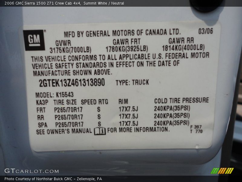 Summit White / Neutral 2006 GMC Sierra 1500 Z71 Crew Cab 4x4