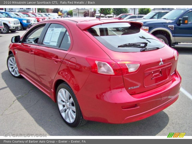 Rally Red Metallic / Black 2010 Mitsubishi Lancer Sportback GTS