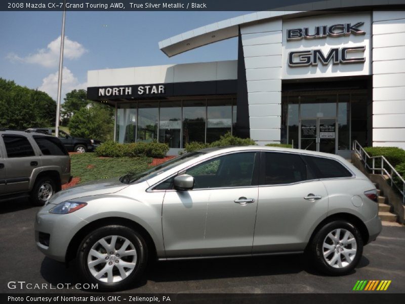 True Silver Metallic / Black 2008 Mazda CX-7 Grand Touring AWD