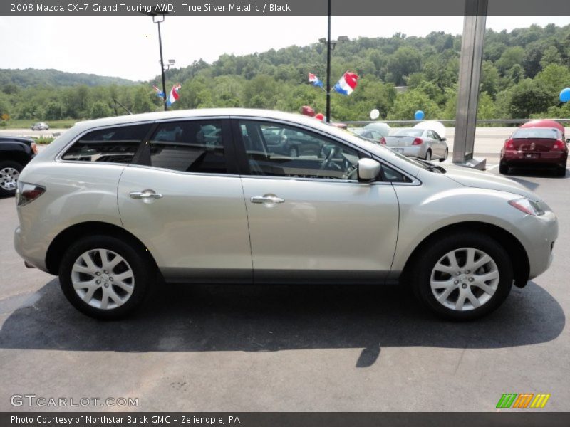 True Silver Metallic / Black 2008 Mazda CX-7 Grand Touring AWD