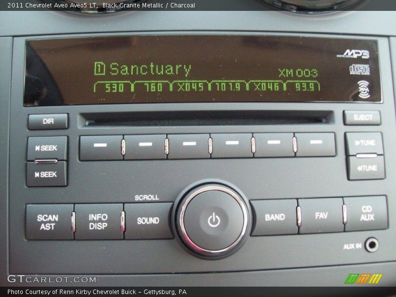 Black Granite Metallic / Charcoal 2011 Chevrolet Aveo Aveo5 LT