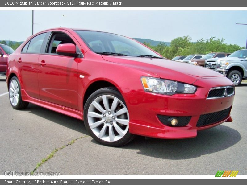 Rally Red Metallic / Black 2010 Mitsubishi Lancer Sportback GTS