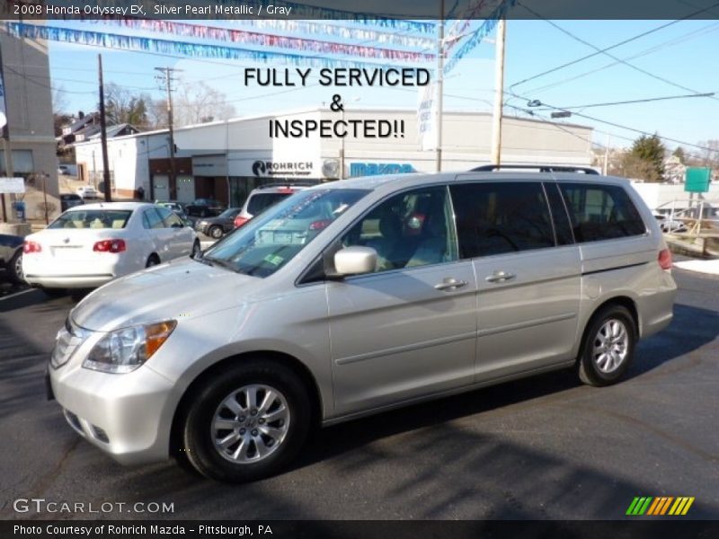 Silver Pearl Metallic / Gray 2008 Honda Odyssey EX