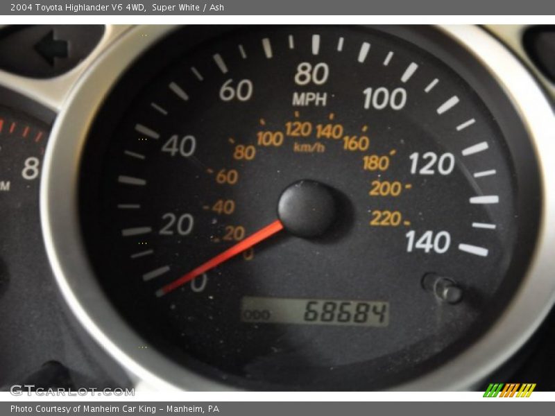 Super White / Ash 2004 Toyota Highlander V6 4WD