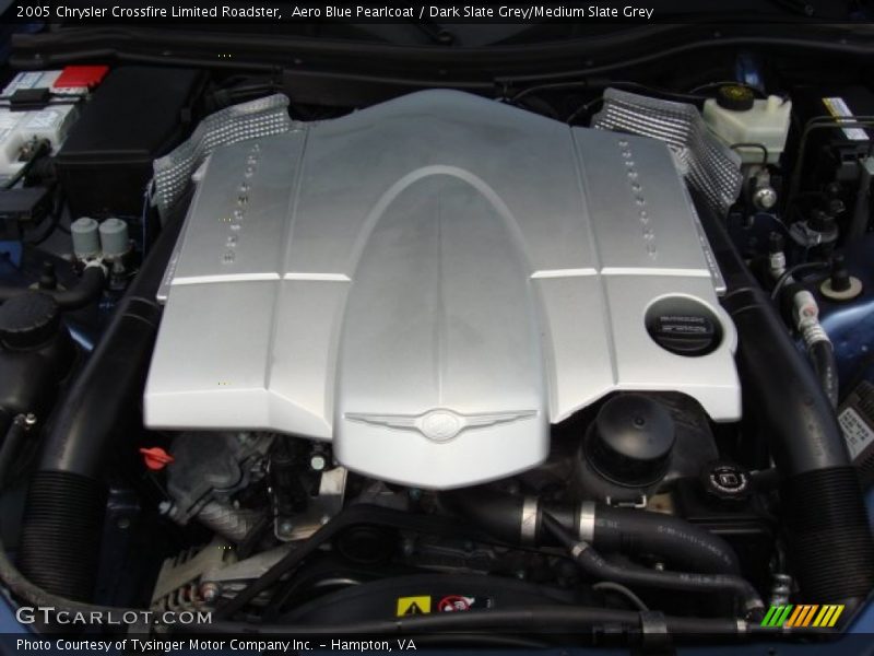 Aero Blue Pearlcoat / Dark Slate Grey/Medium Slate Grey 2005 Chrysler Crossfire Limited Roadster