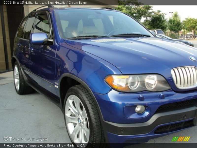 Le Mans Blue Metallic / Cream Beige 2006 BMW X5 4.8is