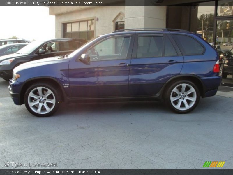 Le Mans Blue Metallic / Cream Beige 2006 BMW X5 4.8is