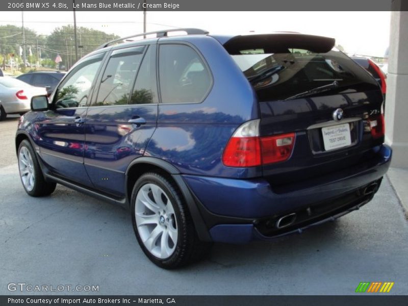 Le Mans Blue Metallic / Cream Beige 2006 BMW X5 4.8is