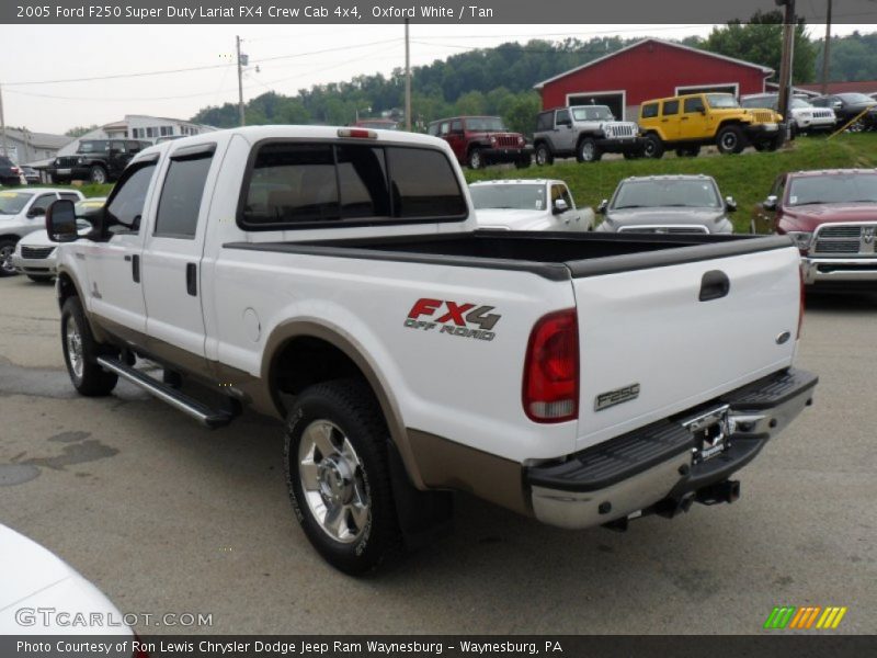 Oxford White / Tan 2005 Ford F250 Super Duty Lariat FX4 Crew Cab 4x4