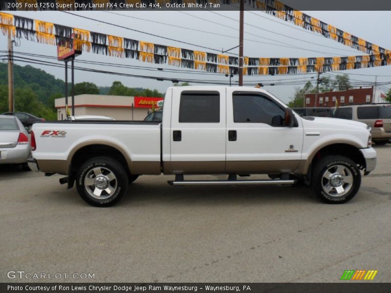 Oxford White / Tan 2005 Ford F250 Super Duty Lariat FX4 Crew Cab 4x4