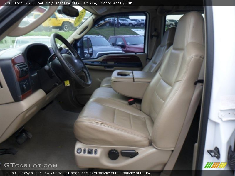 Oxford White / Tan 2005 Ford F250 Super Duty Lariat FX4 Crew Cab 4x4