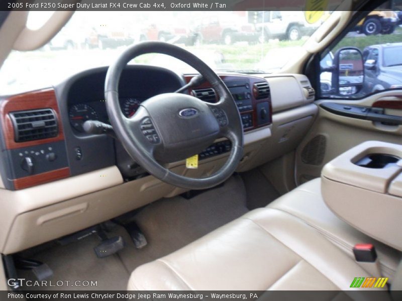 Oxford White / Tan 2005 Ford F250 Super Duty Lariat FX4 Crew Cab 4x4