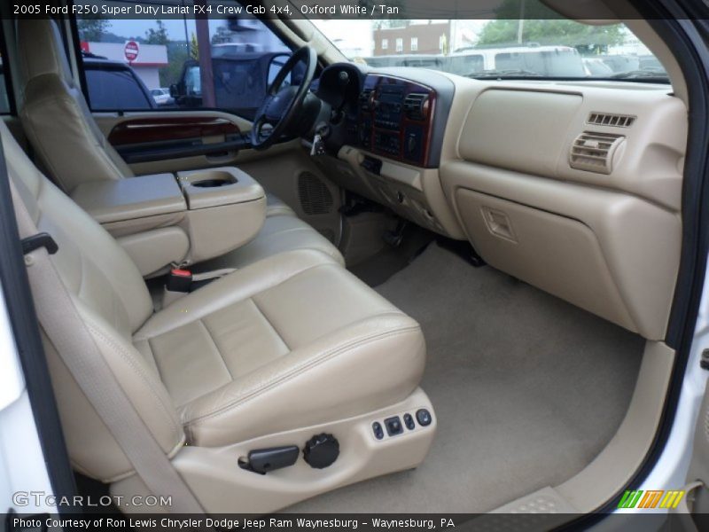 Oxford White / Tan 2005 Ford F250 Super Duty Lariat FX4 Crew Cab 4x4
