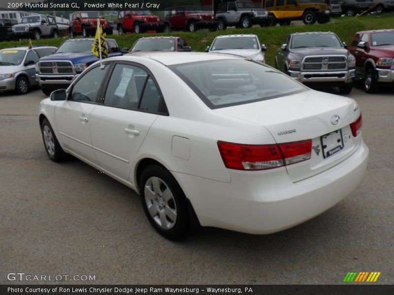 Powder White Pearl / Gray 2006 Hyundai Sonata GL