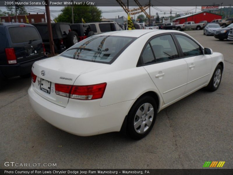 Powder White Pearl / Gray 2006 Hyundai Sonata GL