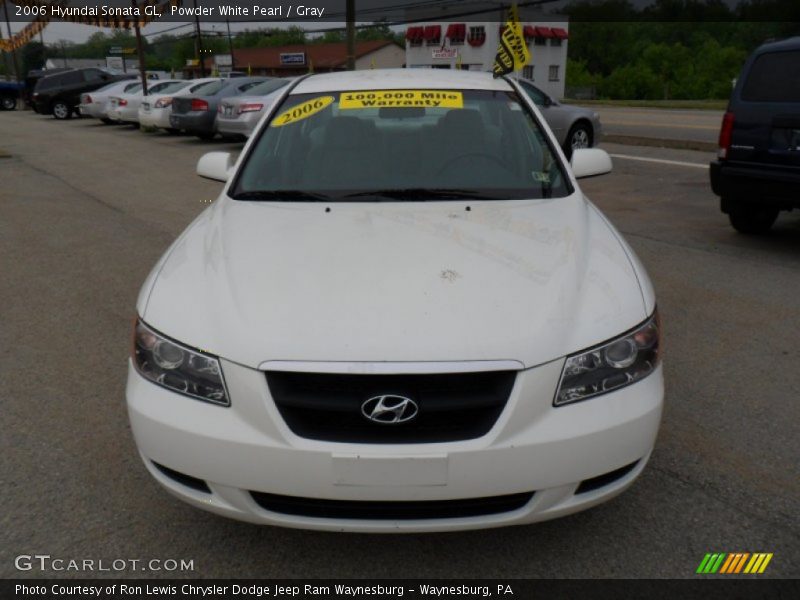 Powder White Pearl / Gray 2006 Hyundai Sonata GL