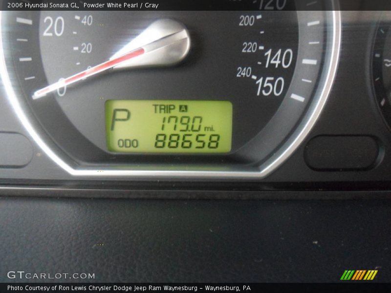 Powder White Pearl / Gray 2006 Hyundai Sonata GL